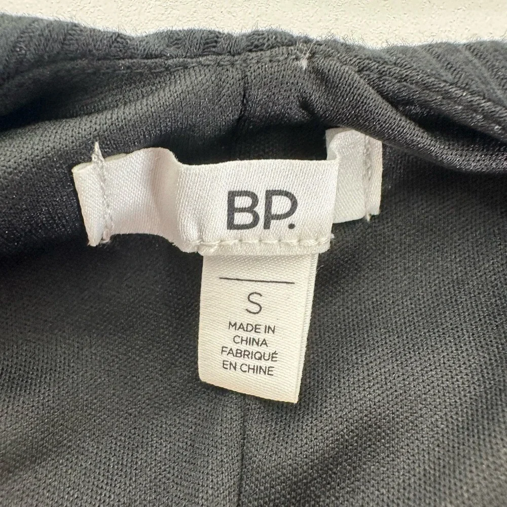 BP Tunic Top‎ Women's Small Ribbed Long Sleeve Strappy Cage V-Neck Black